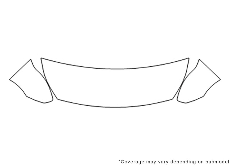 transit connect 3M Clear Bra Hood Precut PPF Diagram