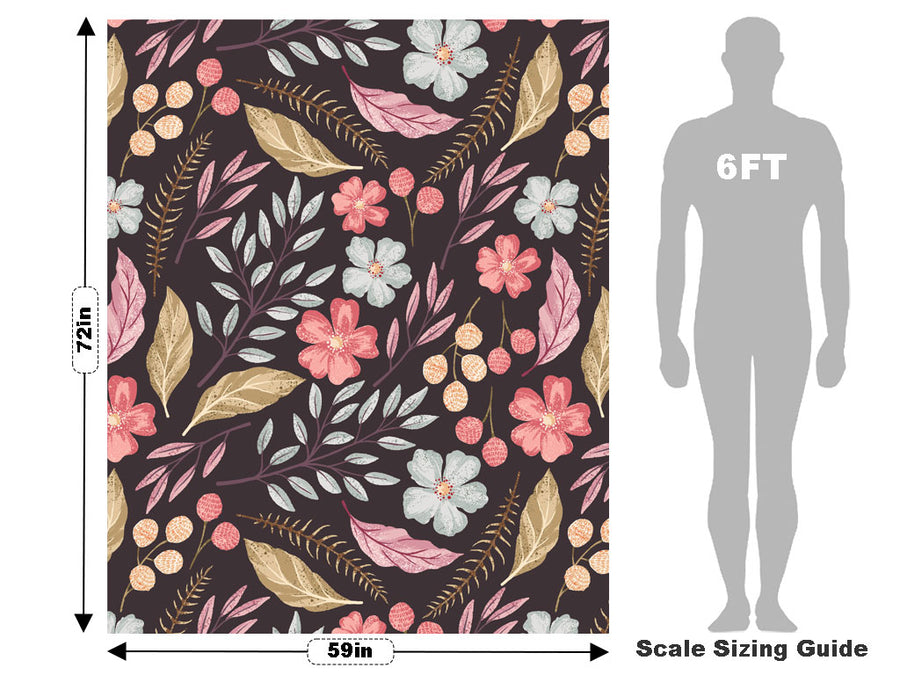 Forest Floor Floral Vehicle Wrap Scale~Rwraps Series 914 Forest Floor Floral Measurements~1