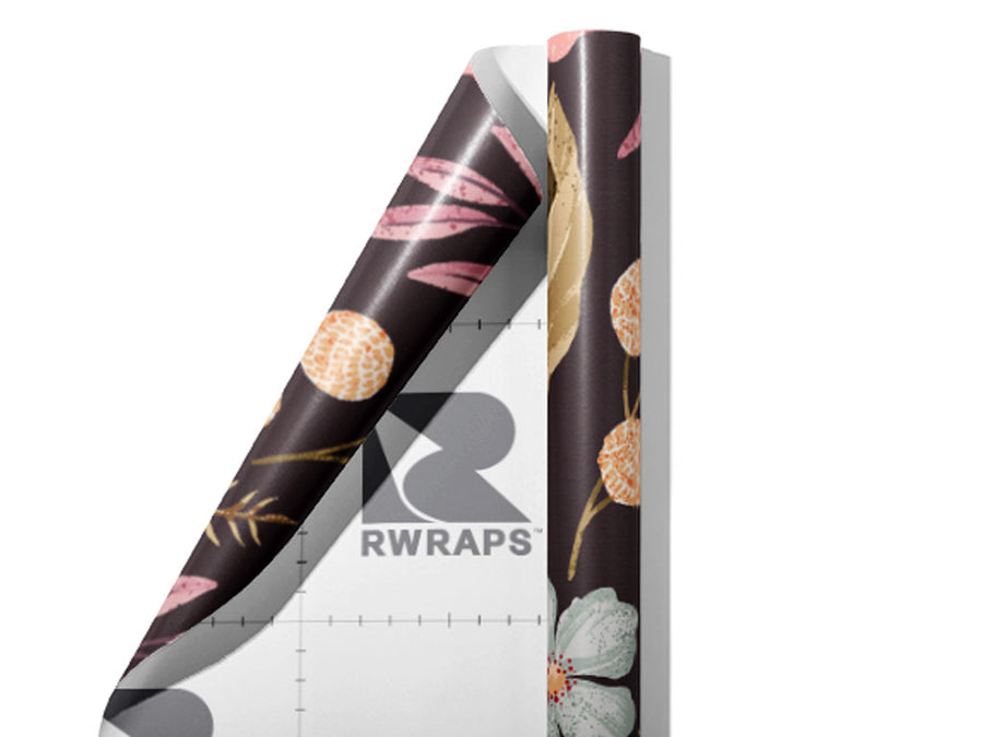 Forest Floor Floral Wrap Film Sheets~Rwraps Series 914 Forest Floor Floral Scrolled Sheet~3