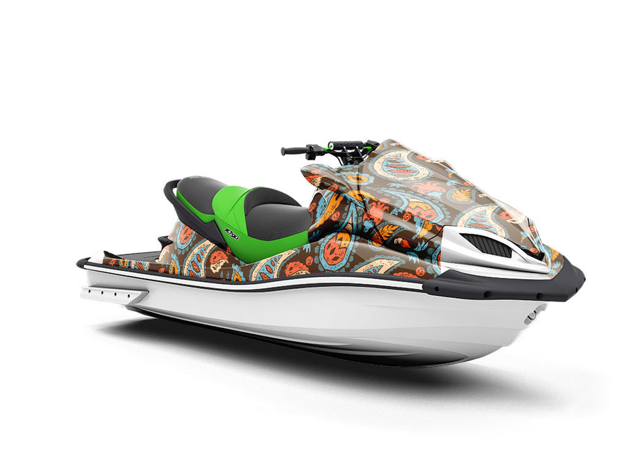 Forest Floor Paisley Jet Ski Vinyl Customized Wrap