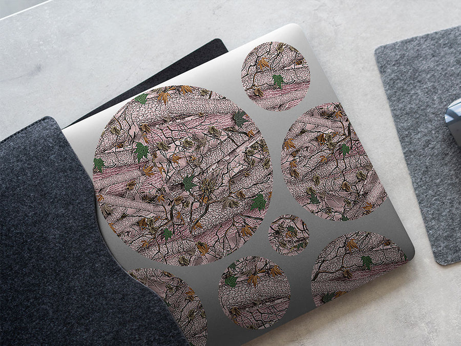 forest pink camouflage DIY Laptop Stickers