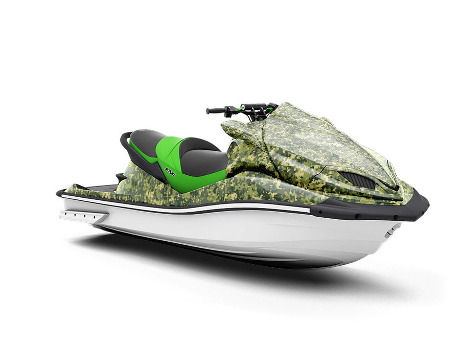Forest Pixel Camouflage Jet Ski Vinyl Customized Wrap