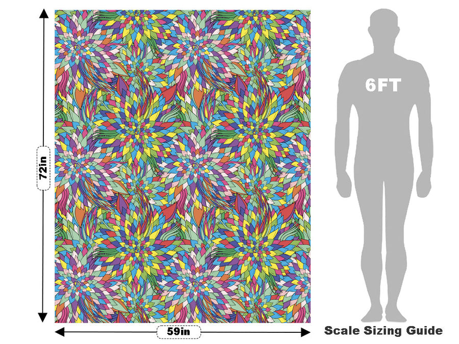 Forgotten Words Floral Vehicle Wrap Scale~Rwraps Series 914 Forgotten Words Floral Measurements~1