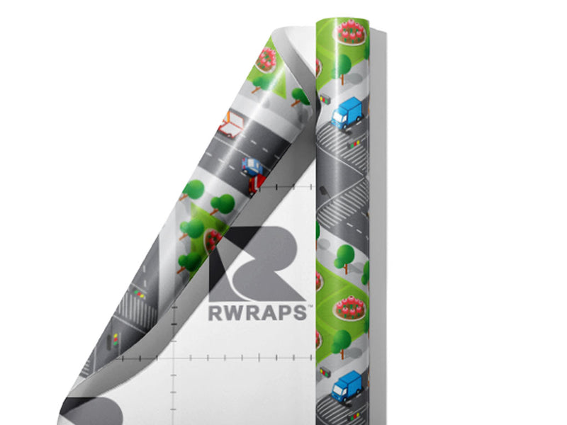 Four-Way Light Cityscape Wrap Film Sheets~Rwraps Series 914 Four-Way Light Cityscape Scrolled Sheet~4