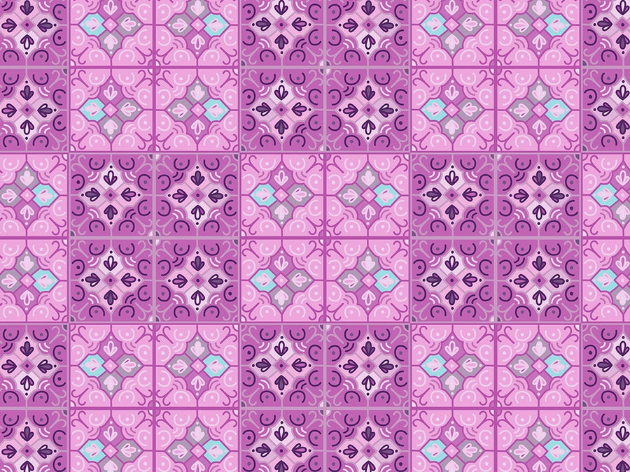 Foxglove Tile Vinyl Wrap Pattern~Rwraps Series 914 Digitally Printed Vinyl Wrap~0