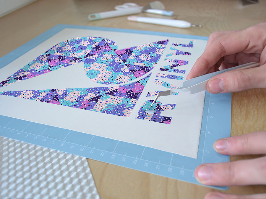 fragile glass abstract geometric Easy Weed Craft Vinyl