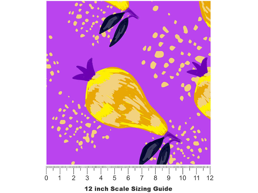 Freckled Forelle Fruit Vinyl Film Pattern Size 12 inch Scale~Rwraps Freckled Forelle Fruit Sizing Chart~2