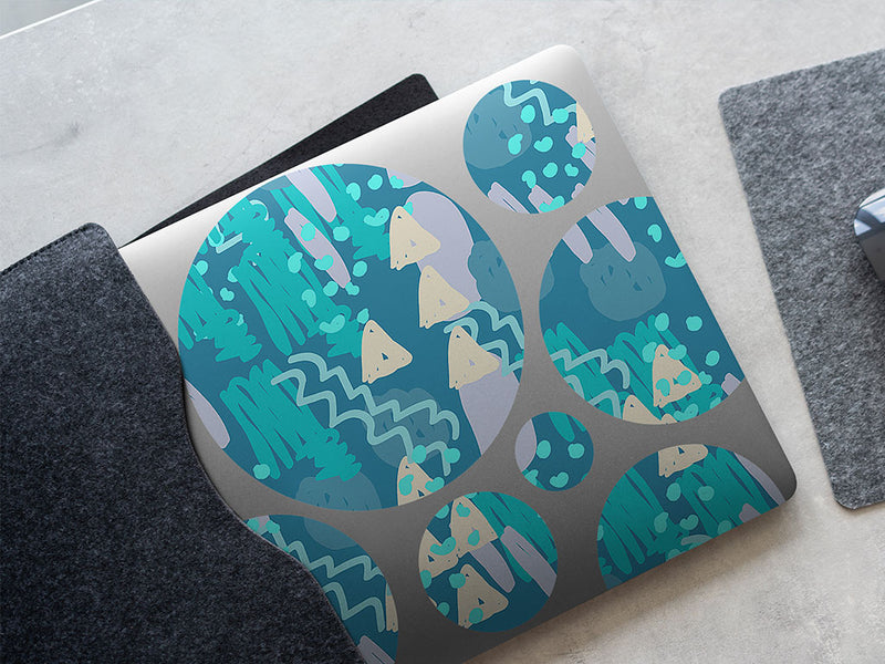 fred jones abstract geometric DIY Laptop Stickers