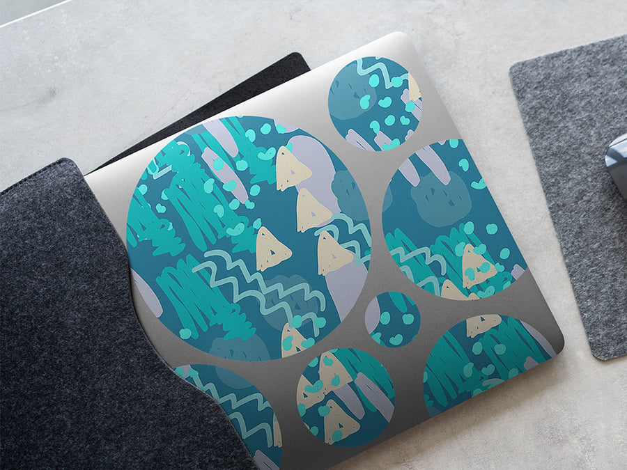 fred jones abstract geometric DIY Laptop Stickers