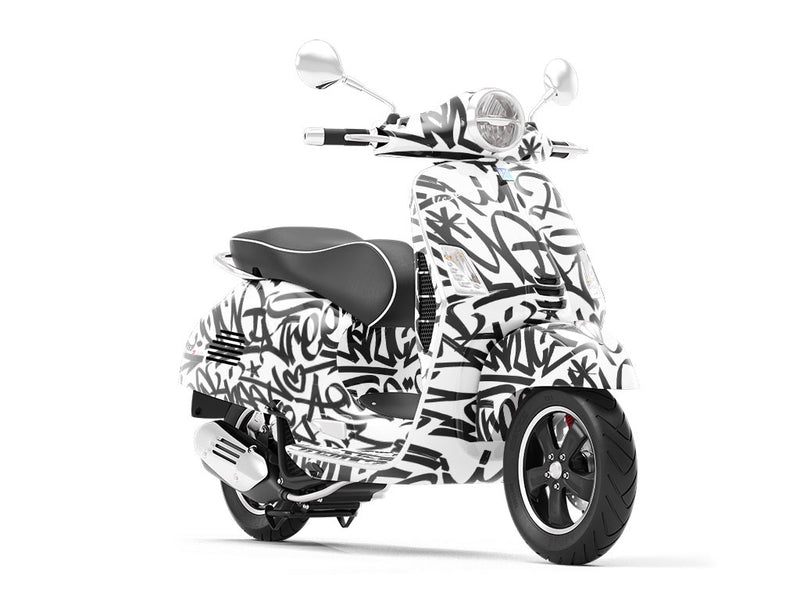 Free Spirit Graffiti Vespa Scooter Wrap Film