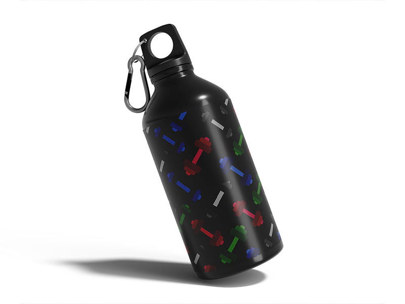 free weights sport Water Bottle DIY Stickers