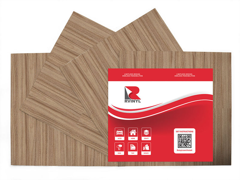 french walnut wood grain Craft Vinyl Sheet Pack