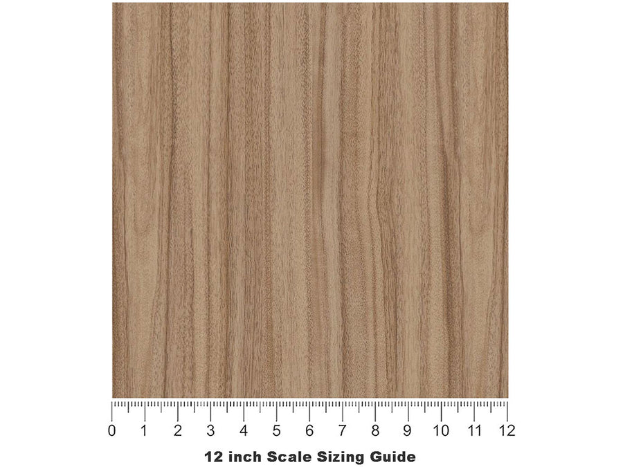 French Walnut Woodgrain Vinyl Film Pattern Size 12 inch Scale~Rwraps French Walnut Woodgrain Sizing Chart~3
