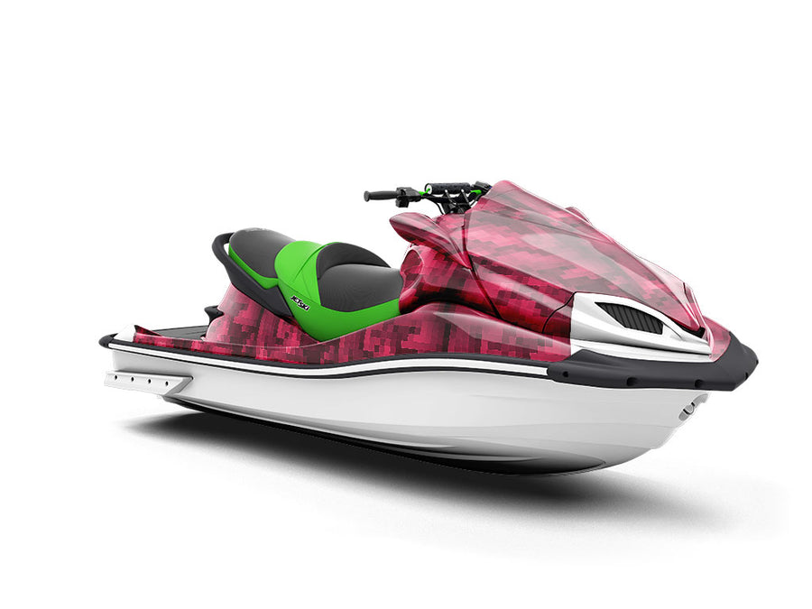 Fresh Raspberries Pixel Jet Ski Vinyl Customized Wrap