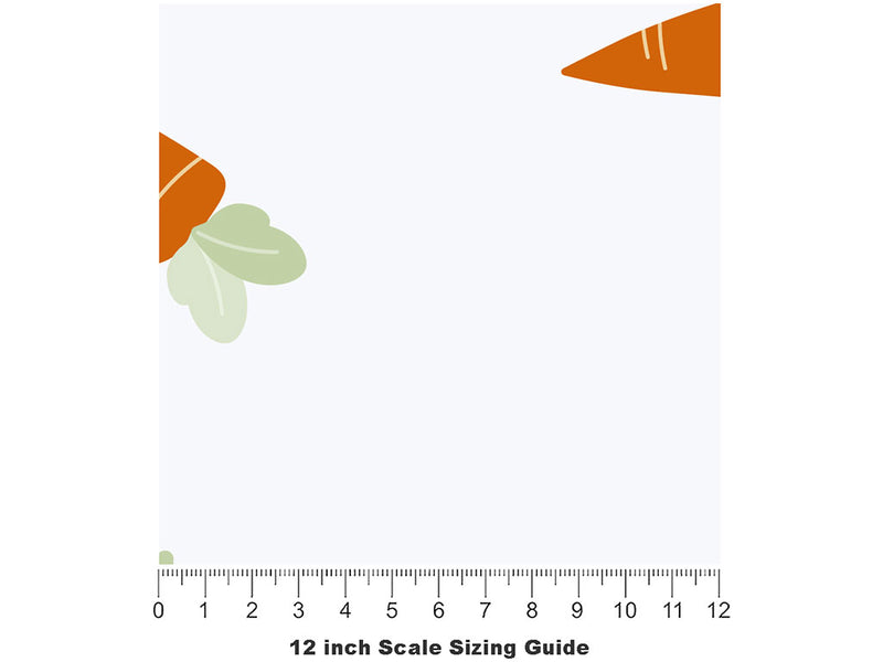 Fresh Vegetables Gardening Vinyl Film Pattern Size 12 inch Scale~Rwraps Fresh Vegetables Gardening Sizing Chart~2