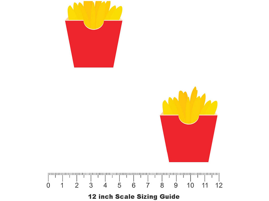 Fried Up Vegetable Vinyl Film Pattern Size 12 inch Scale~Rwraps Fried Up Vegetable Sizing Chart~2