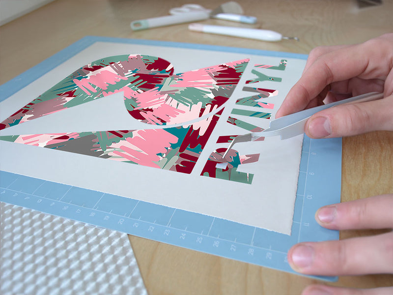 friendly lovers abstract geometric Easy Weed Craft Vinyl