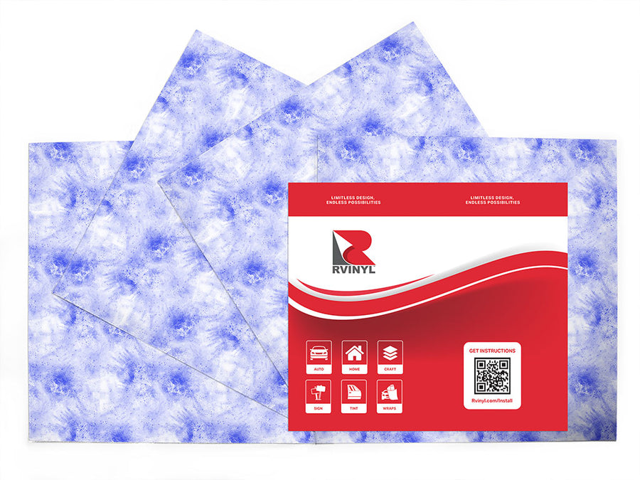 frozen lake tie dye Craft Vinyl Sheet Pack