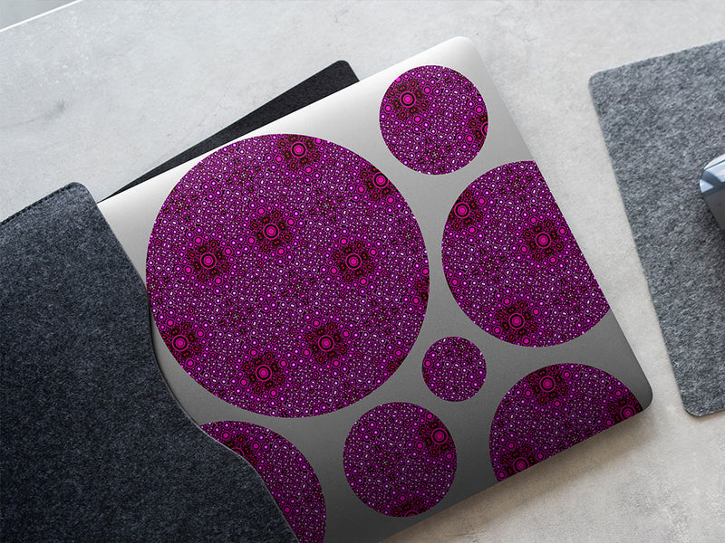 fuchsia foundations mosaic DIY Laptop Stickers