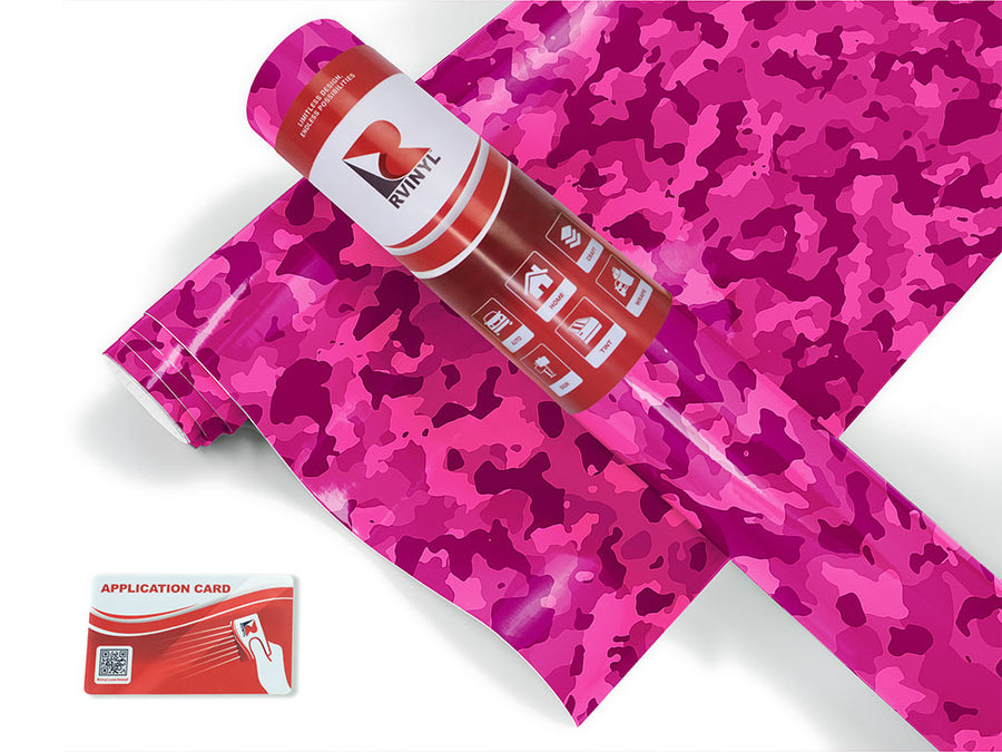 fuchsia woodland camouflage Craft Vinyl Roll