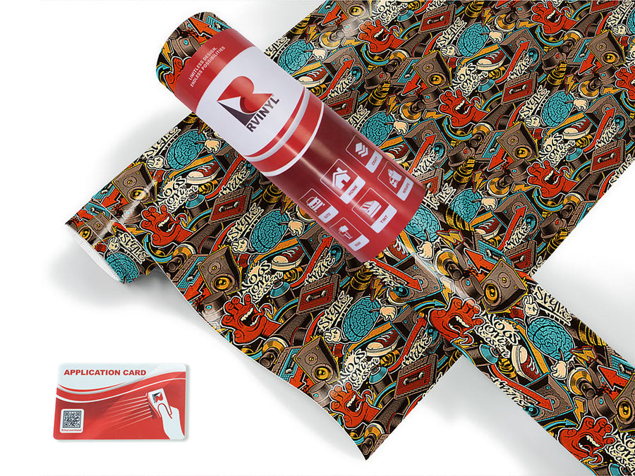 full coverage graffiti Craft Vinyl Roll