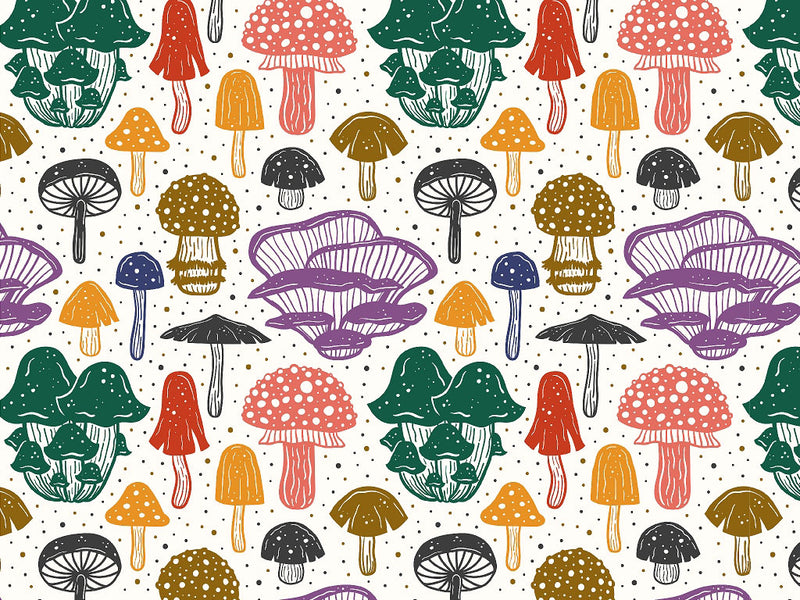 Fungal Feast Mushroom Vinyl Wrap Pattern~Rwraps Series 914 Digitally Printed Vinyl Wrap~0