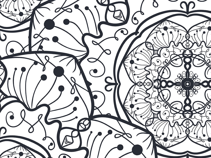 Fungal Swirls Mandala Vinyl Wrap Pattern~Rwraps Series 914 Digitally Printed Vinyl Wrap~0