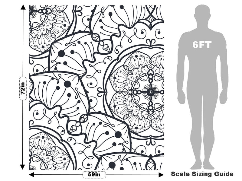 Fungal Swirls Mandala Vehicle Wrap Scale~Rwraps Series 914 Fungal Swirls Mandala Measurements~1