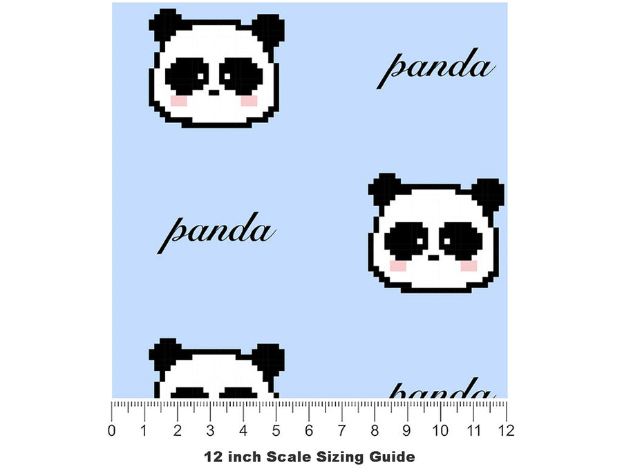 Fuzzy Pixels Animal Vinyl Film Pattern Size 12 inch Scale~Rwraps Fuzzy Pixels Animal Sizing Chart~2