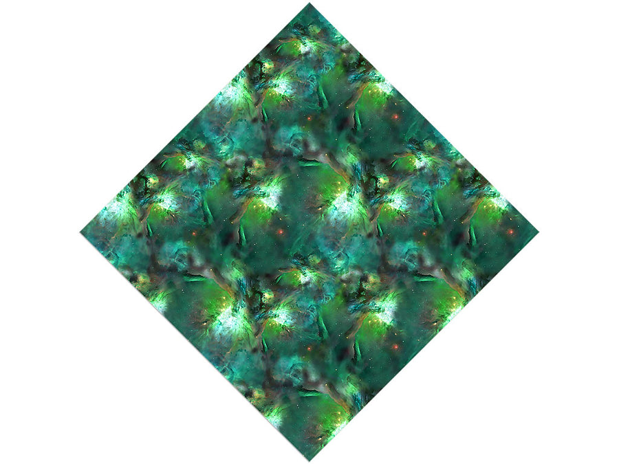 Galactic Green Science Fiction Vinyl Wrap Pattern