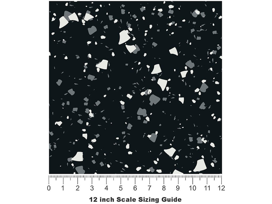 Galassia Terrazzo Vinyl Film Pattern Size 12 inch Scale~Rwraps Galassia Terrazzo Sizing Chart~2