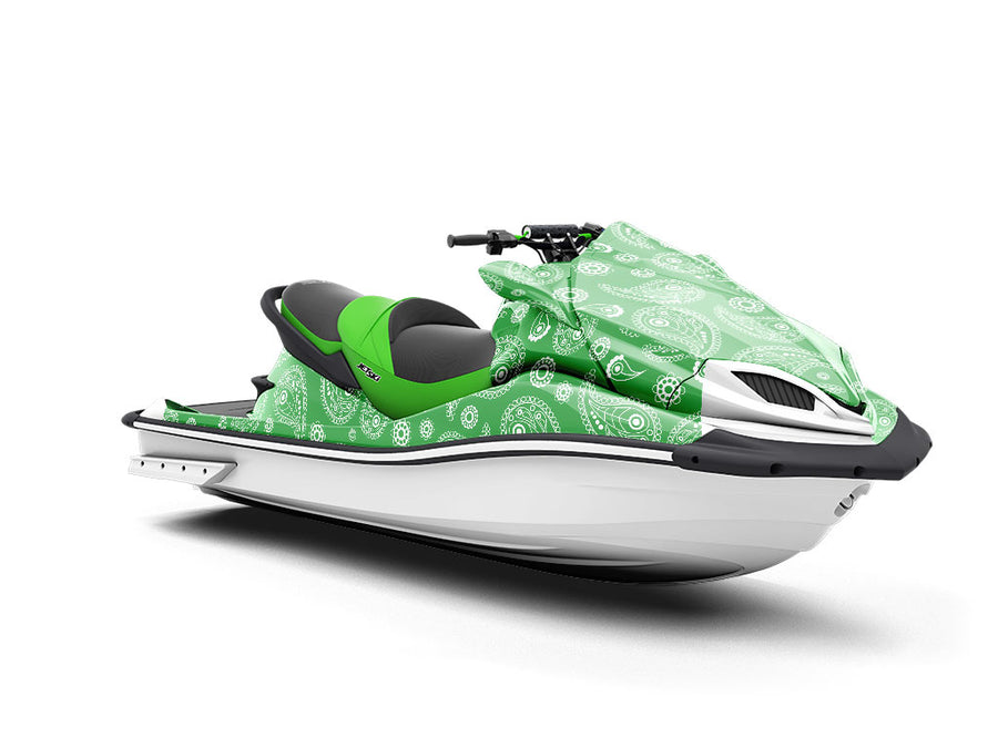 Gallant Green Paisley Jet Ski Vinyl Customized Wrap