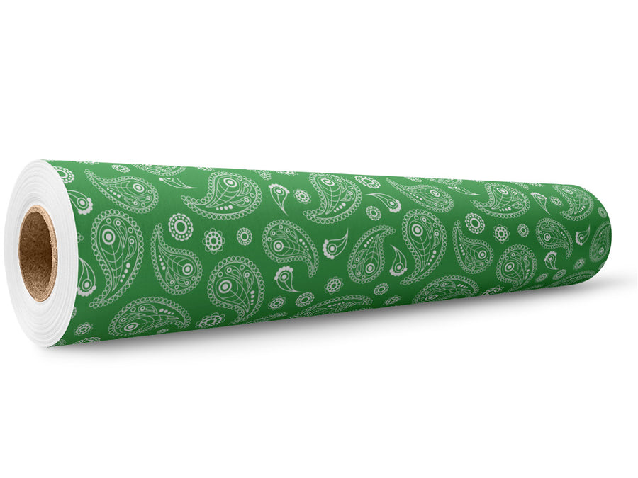 Gallant Green Paisley Wrap Film Wholesale Roll~Rwraps Series 914 Digitally Printed Vinyl Roll~5