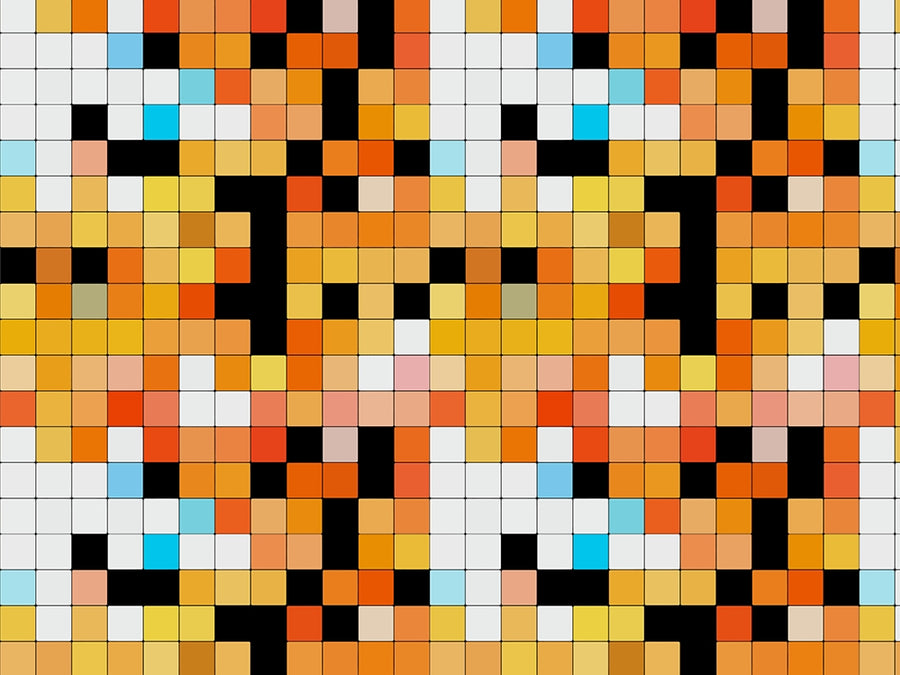 Gamboge Structures Mosaic Vinyl Wrap Pattern~Rwraps Series 914 Digitally Printed Vinyl Wrap~0