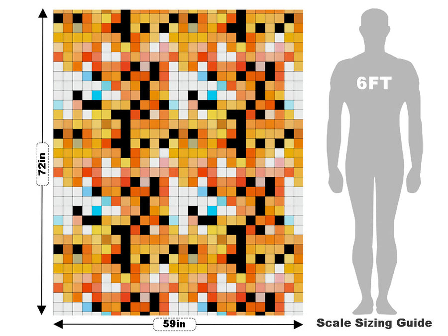 Gamboge Structures Mosaic Vehicle Wrap Scale~Rwraps Series 914 Gamboge Structures Mosaic Measurements~1