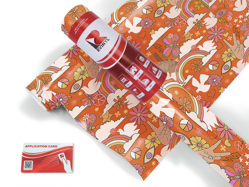 garden birds retro Craft Vinyl Roll