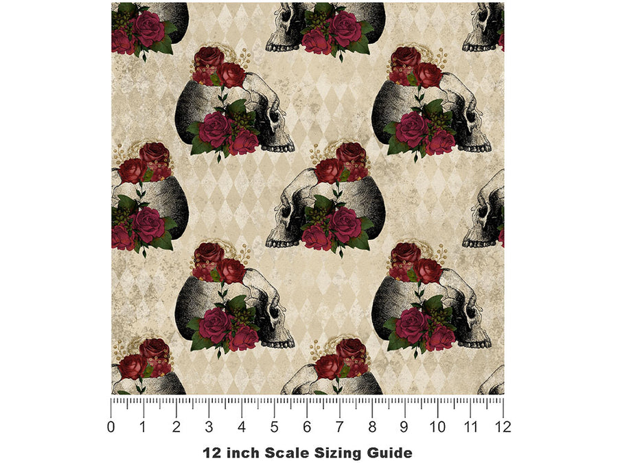 Garden Burials Gothic Vinyl Film Pattern Size 12 inch Scale~Rwraps Garden Burials Gothic Sizing Chart~2
