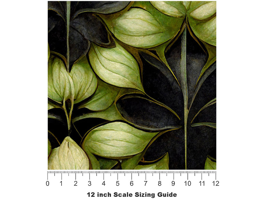 Garden Illusion Floral Vinyl Film Pattern Size 12 inch Scale~Rwraps Garden Illusion Floral Sizing Chart~2