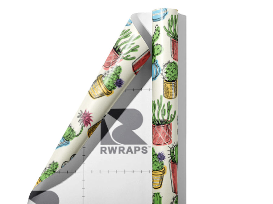 Garden Supply Cacti Wrap Film Sheets~Rwraps Series 914 Garden Supply Cacti Scrolled Sheet~3