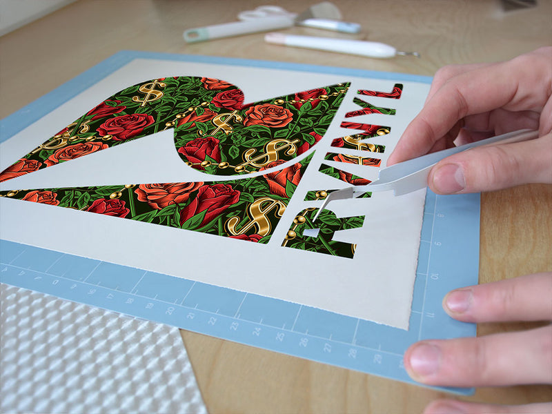 garden treasure floral Easy Weed Craft Vinyl