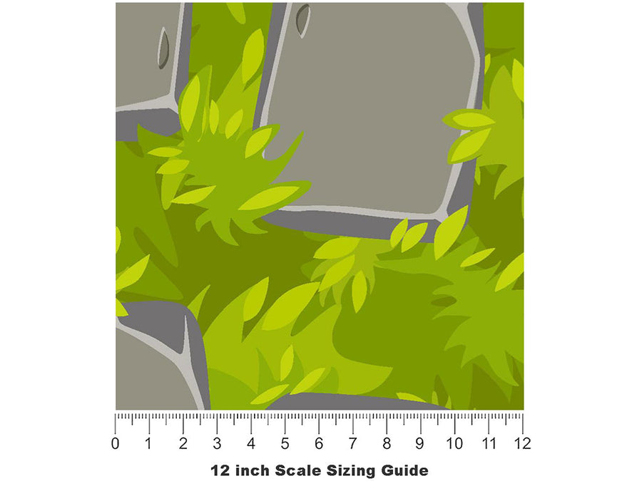 Garden Walk Cobblestone Vinyl Film Pattern Size 12 inch Scale~Rwraps Garden Walk Cobblestone Sizing Chart~3