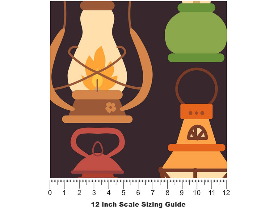 Gas Beacon Camping Vinyl Film Pattern Size 12 inch Scale~Rwraps Gas Beacon Camping Sizing Chart~2