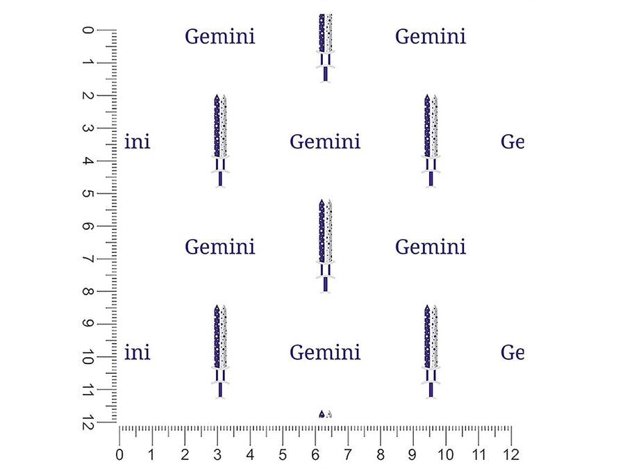 gemini swords astrology 1ft x 1ft Craft Sheets