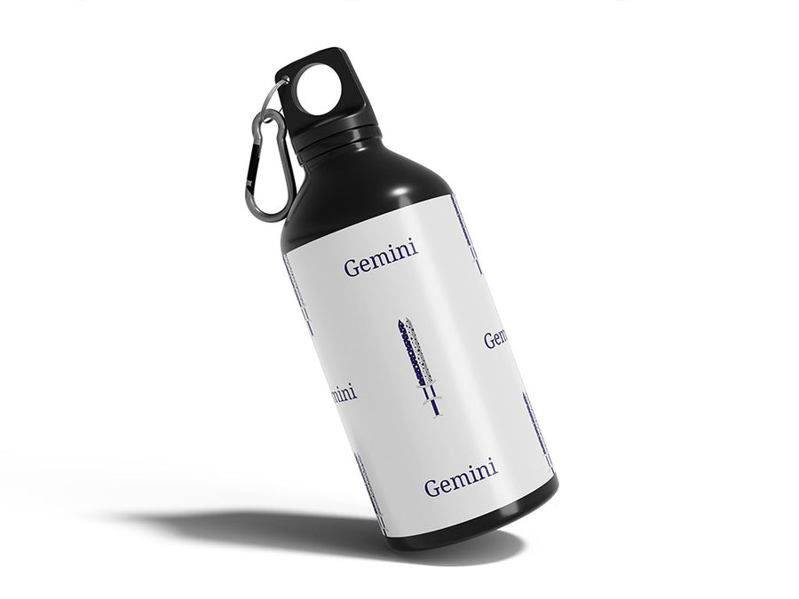 gemini swords astrology Water Bottle DIY Stickers