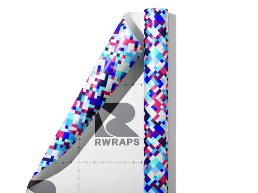 Gender Reveal Pixel Wrap Film Sheets~Rwraps Series 914 Gender Reveal Pixel Scrolled Sheet~3