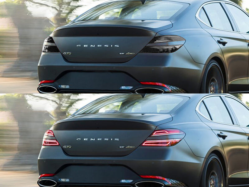 g70 Before and After Smoked Taillights