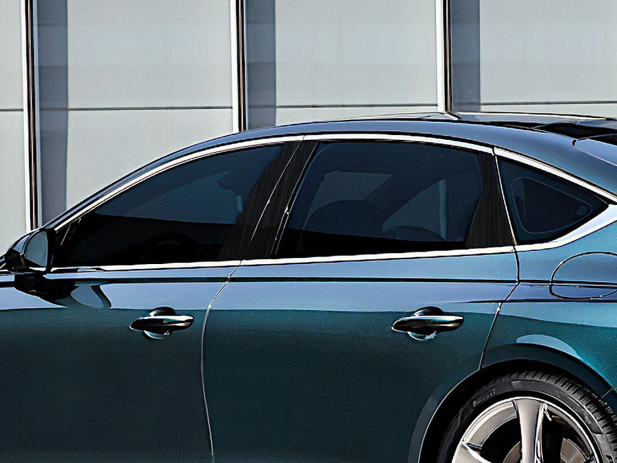 genesis g80 2017-2020 Brushed Aluminum Black Pillar Cover Diagram