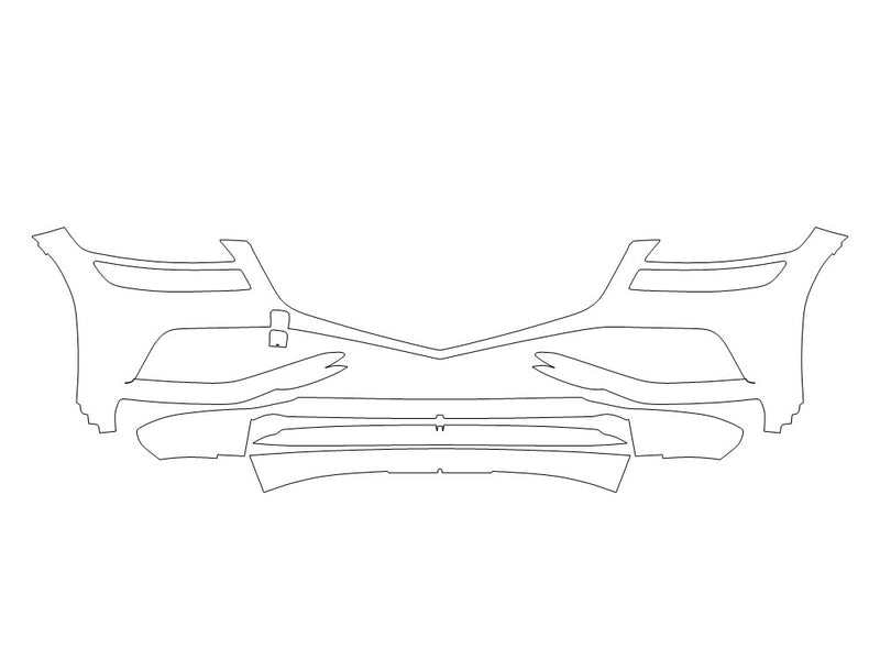 g80 Avery Dennison Clear Bra Bumper Precut PPF Diagram