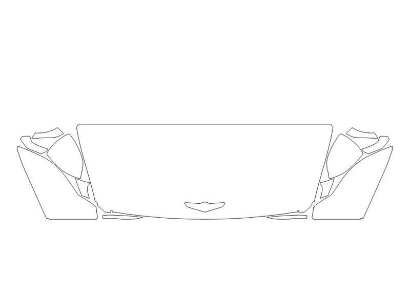 g80 3M Clear Bra Hood Precut PPF Diagram