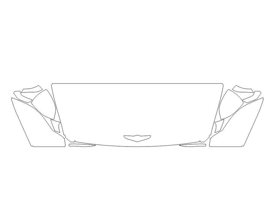 g80 3M Clear Bra Hood Precut PPF Diagram